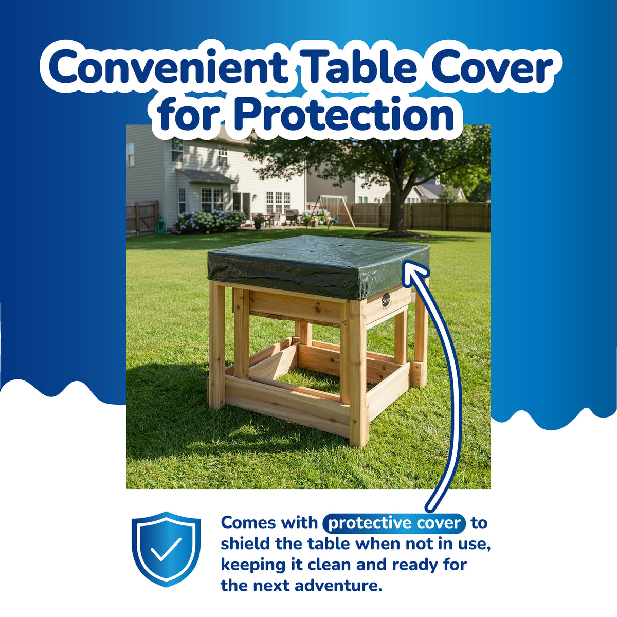 Plum® Surfside Wooden Sand and Water Picnic Table - Natural
