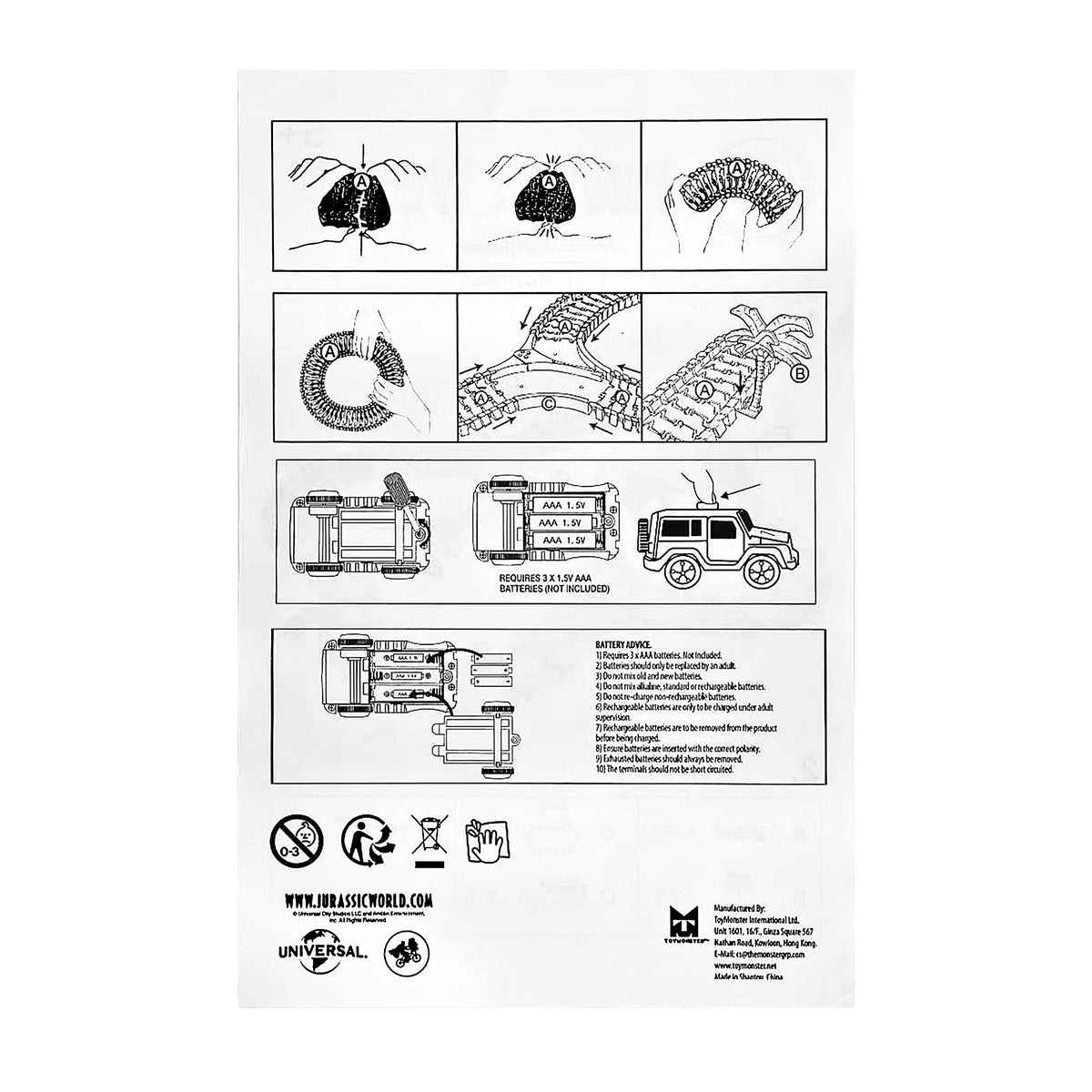 Jurassic World Dinosaur Toys, Create A Dinosaur World Road Race, Dino Track Playset for Kids Ages 5+