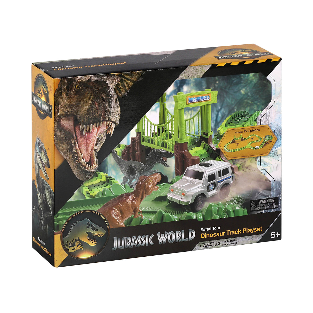 Jurassic World Dinosaur Toys, Create A Dinosaur World Road Race, Dino Track Playset for Kids Ages 5+
