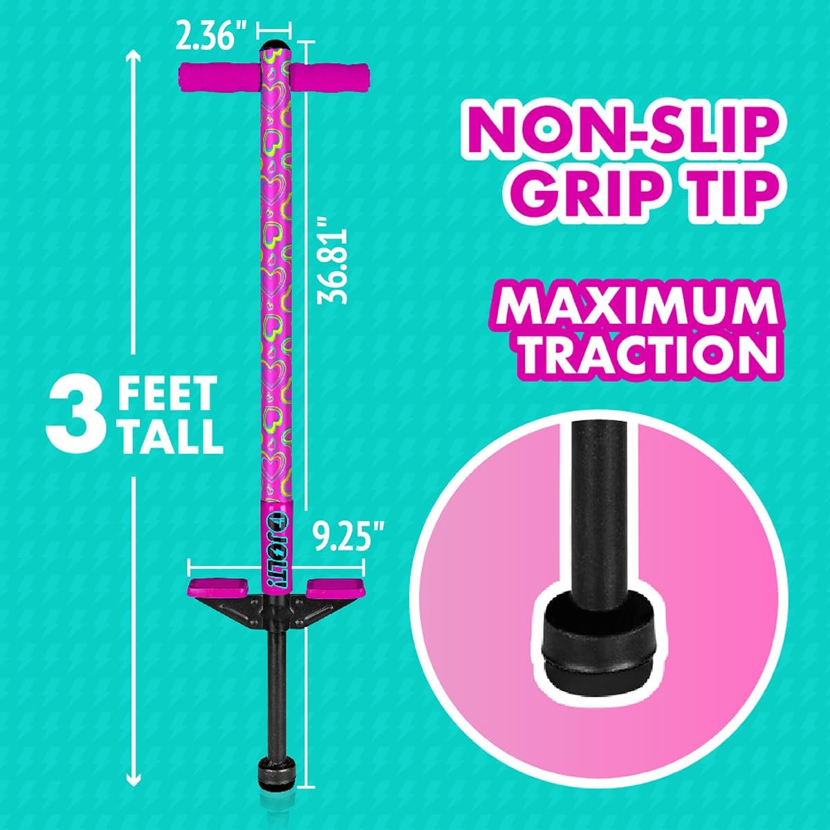 Jolt Foam Covered Pogo Stick, Kids Ages 6+, for Beginners spring