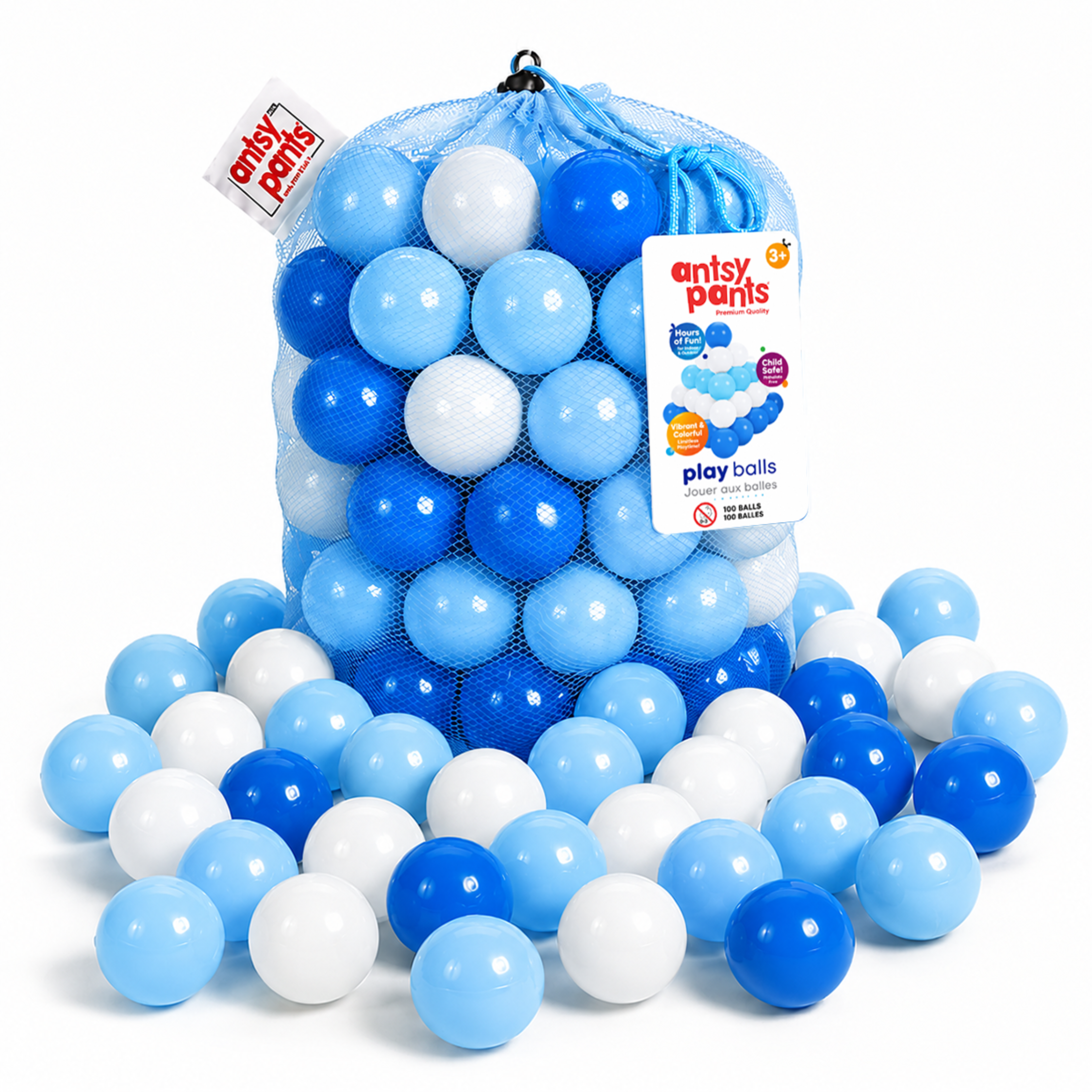 Antsy Pants 100 Ball Pit Balls, Non-Toxic Ball Pit for Toddlers 1-3