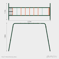 Plum Metal Monkey Bars Climbing Frame