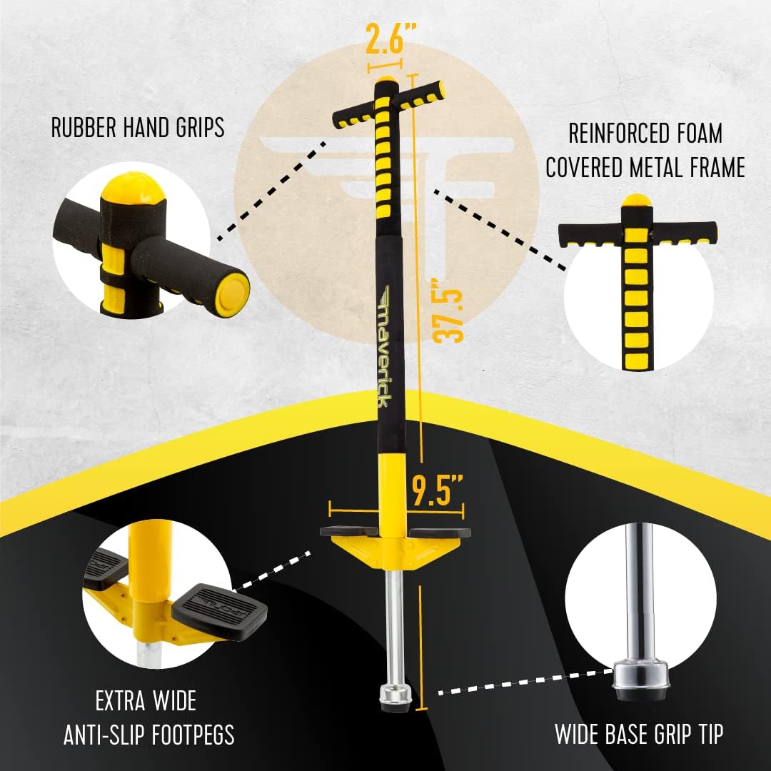 Original Foam Maverick Pogo Stick, Kids Ages 5+, 40-80lbs