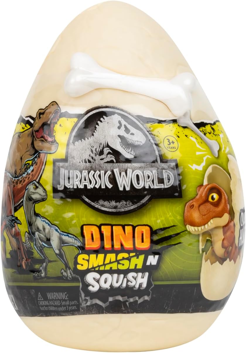 Jurassic World Dino Smash N Squish Surprise Egg w/Bone Tool for Kids Ages3+