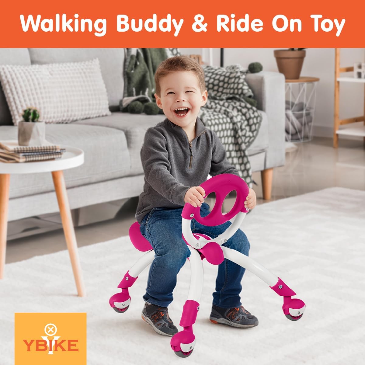 Pewi Walking Ride-On Toy, Baby Walker & Toddler Ride-On, Ages 9M-3 Years
