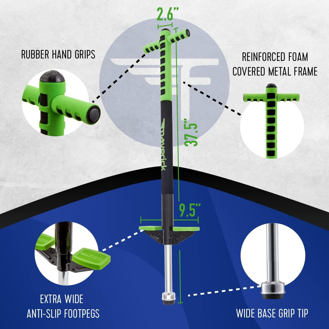 Original Foam Maverick Pogo Stick, Kids Ages 5+, 40-80lbs