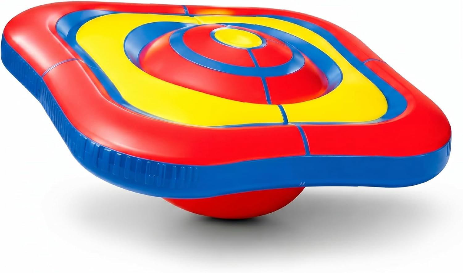 Playland 7.5 FT Inflatable Balance Platform for Kids – Bullseye Wobble Bounce Pad