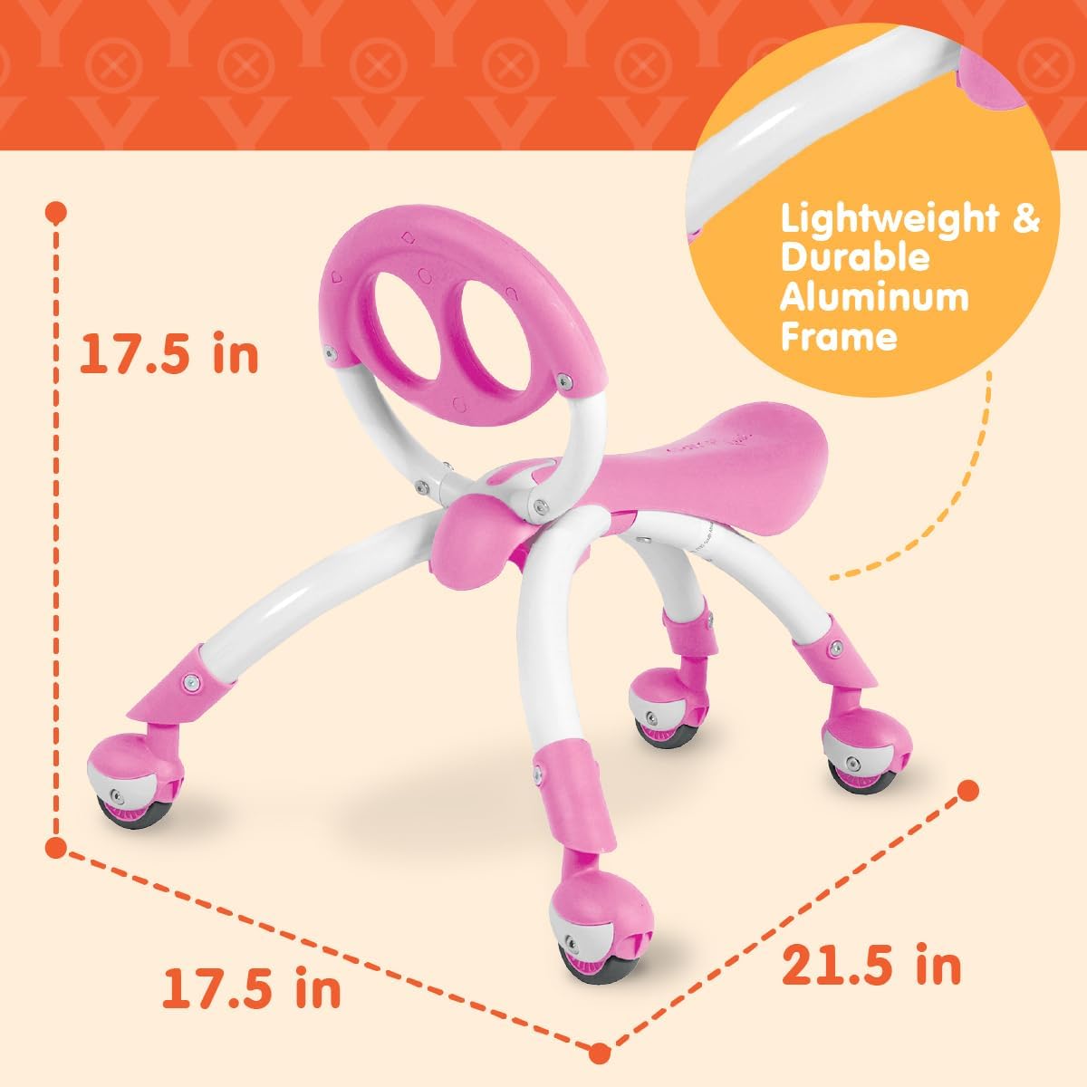 Pewi Walking Ride-On Toy, Baby Walker & Toddler Ride-On, Ages 9M-3 Years