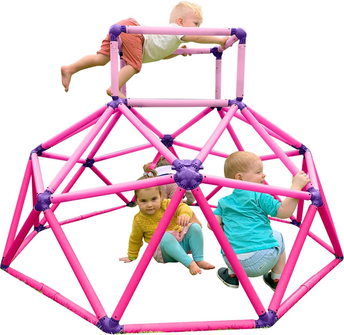 Kids Climber with Top, Indoor & Outdoor Play Set, Ages 3-6, Green