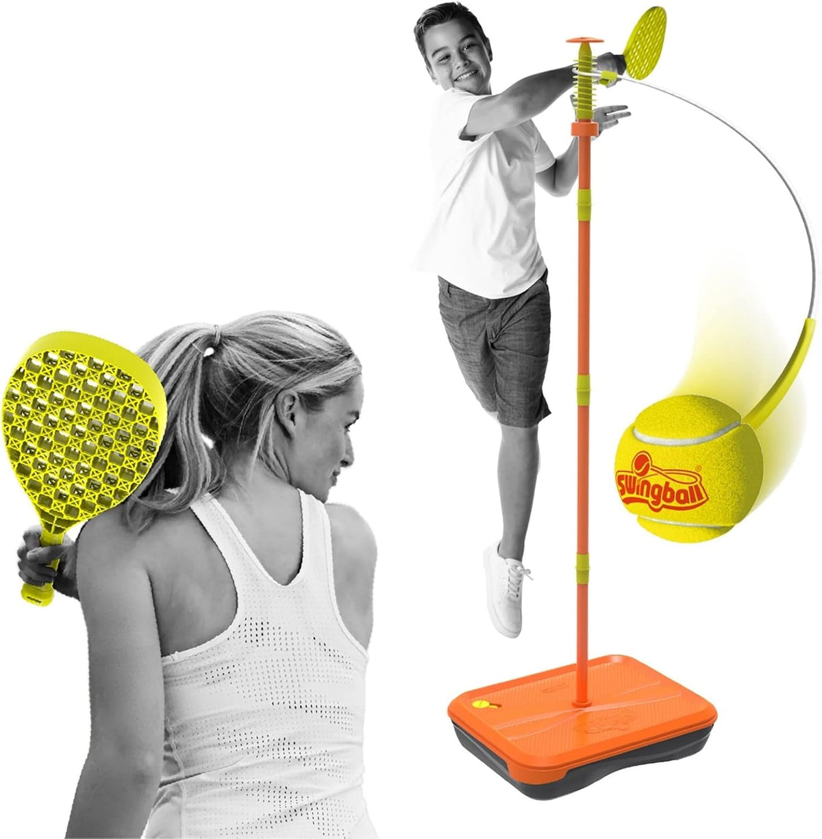 Swingball All Surface Tetherball Tennis Set, Portable Outdoor Game, Paddles & Ball