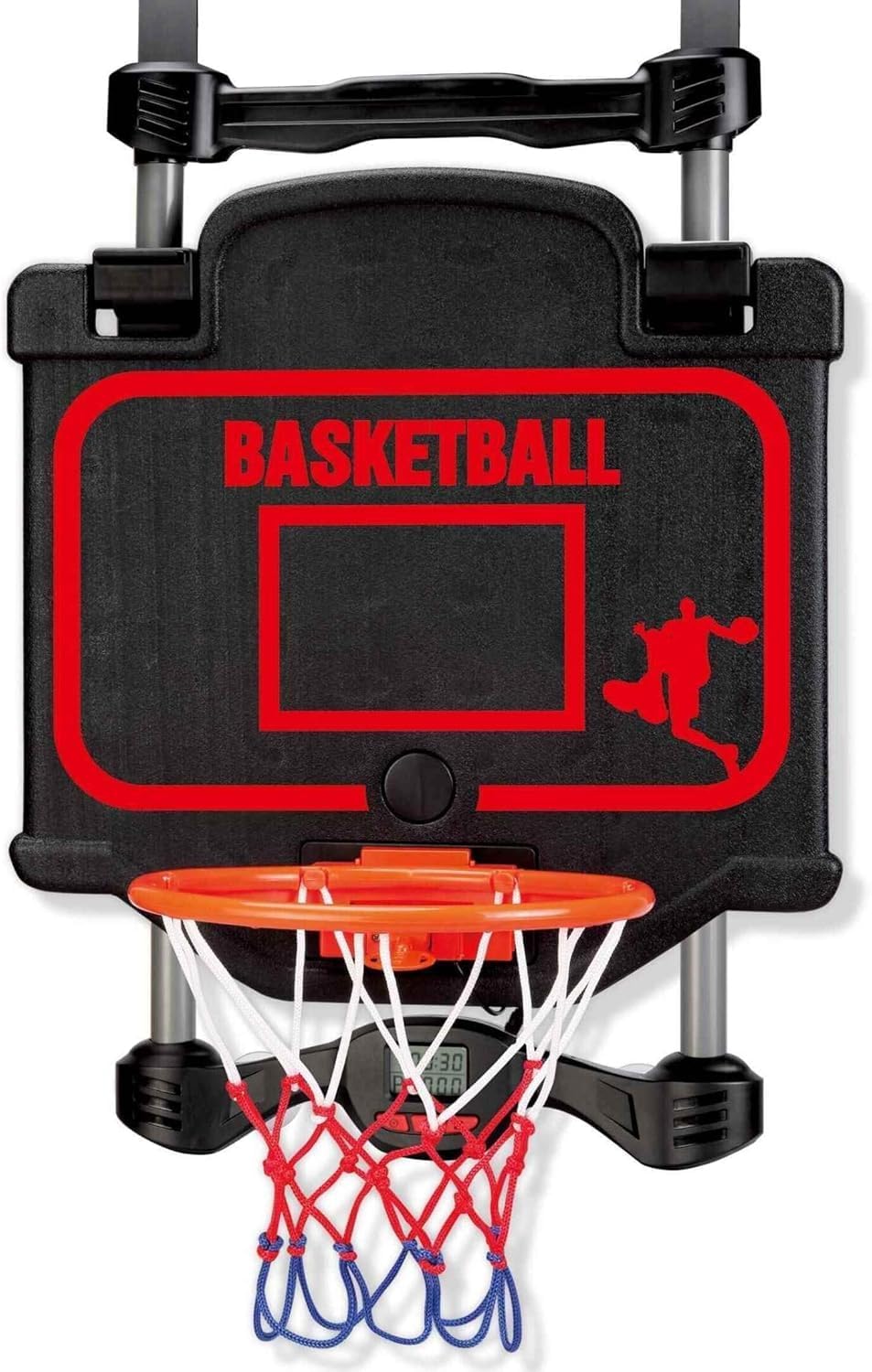 Over-the-Door Basketball & Boxing Set, 2-in-1 Hoop & Speed Bag, Scoreboard & Sound