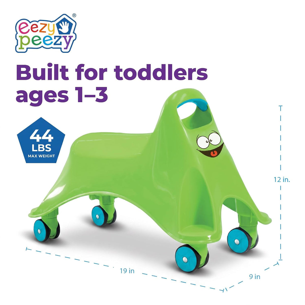 Eezy Peezy Googly Whirlee Baby Walker Ride-On Toy, Ages 1-3, 2 Pack