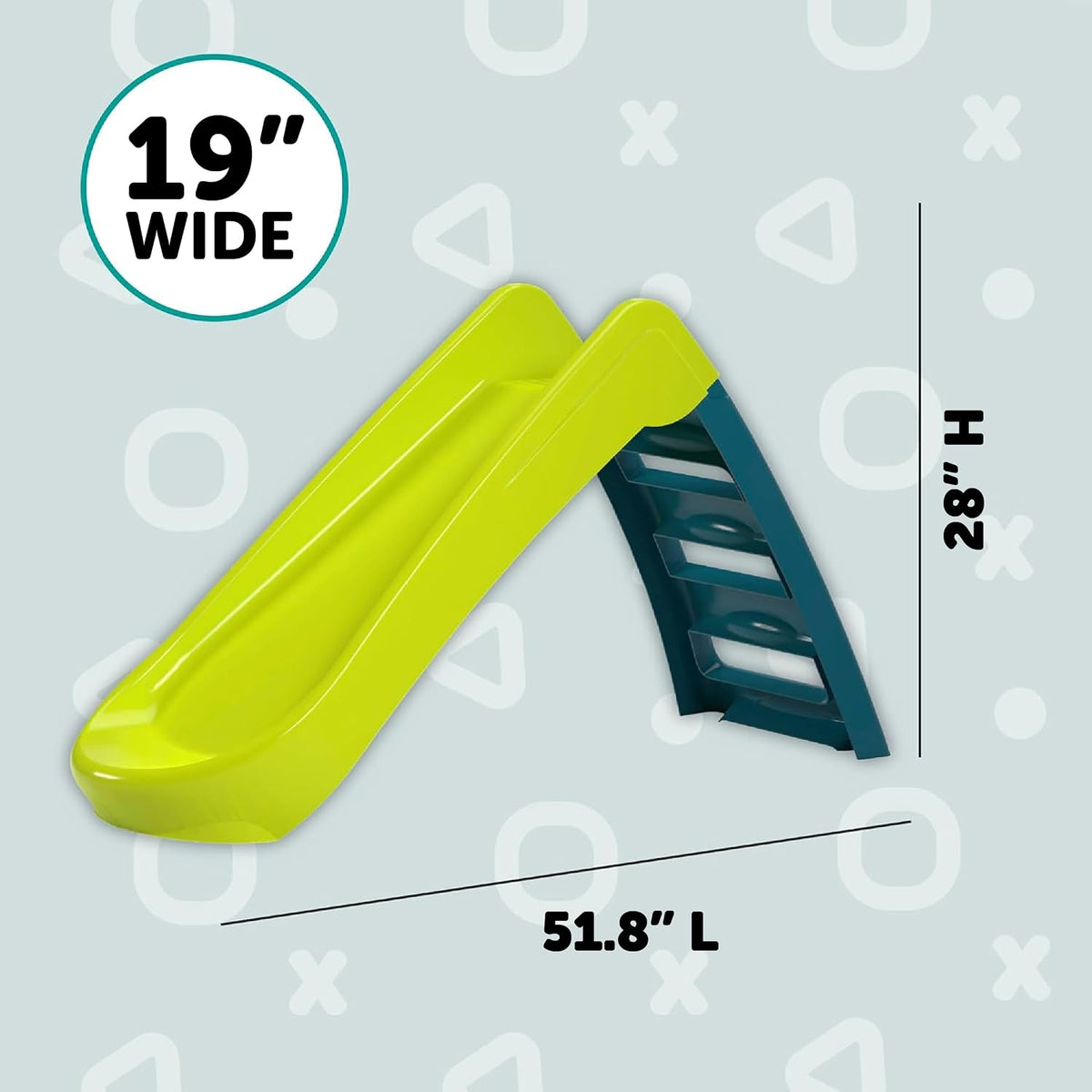 Fun N Fold Kids Slide, Indoor & Outdoor, Wide Steps, Ages 18M+