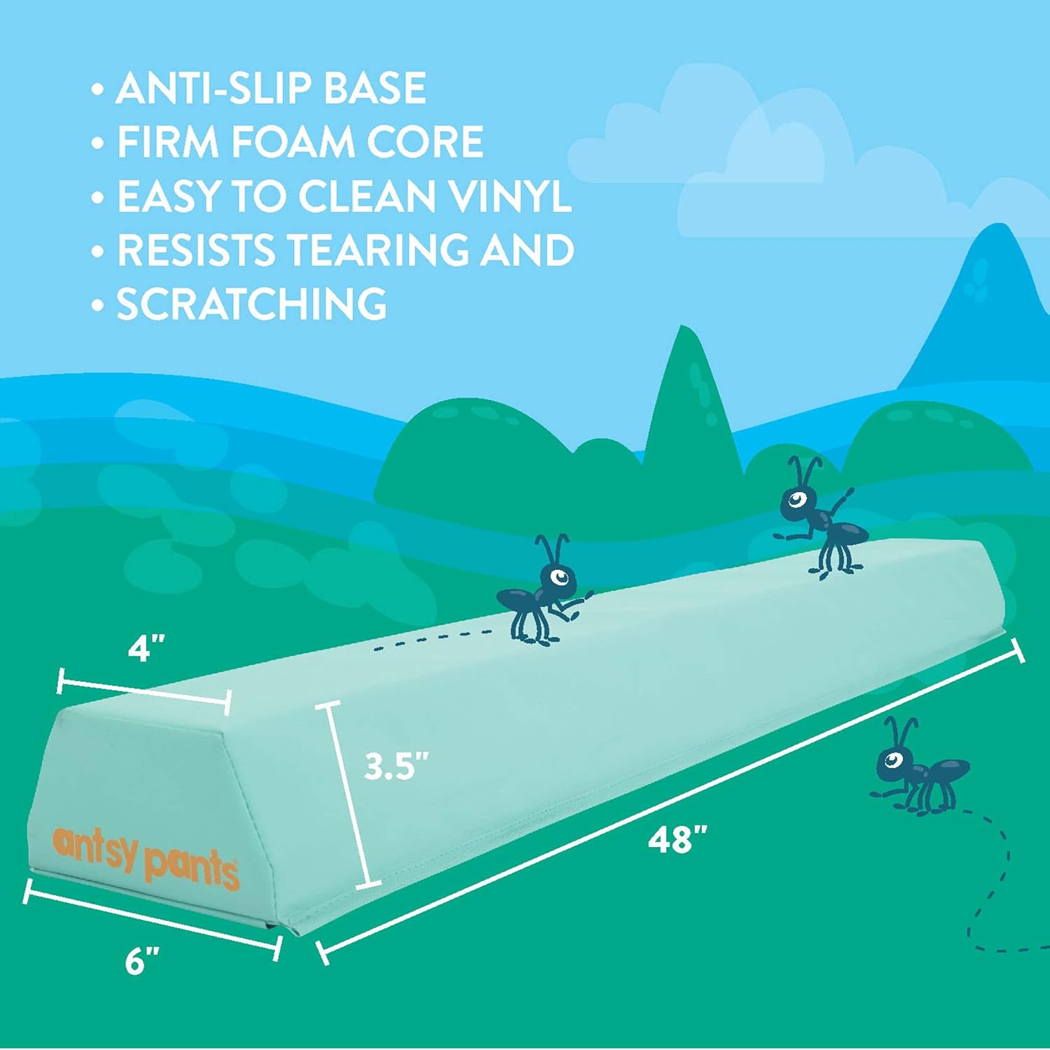 Balance Beam – Portable Gymnastics Beam, Gymnastics Equipment for Home with Anti-Slip Base, Lightweight/Extra Firm, Holds Up to 200lbs, Toddler to Adult Age