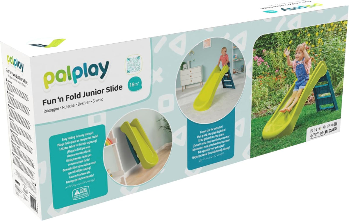 Fun N Fold Kids Slide, Indoor & Outdoor, Wide Steps, Ages 18M+