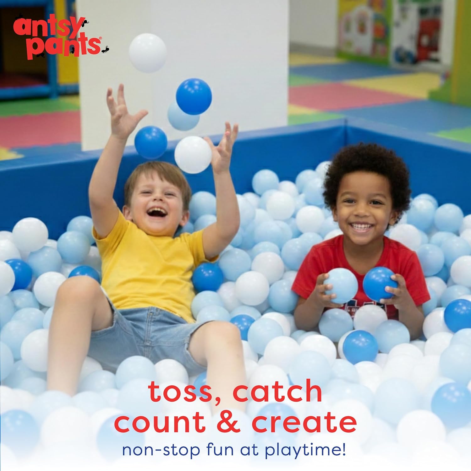 Antsy Pants 100 Ball Pit Balls, Non-Toxic Ball Pit for Toddlers 1-3