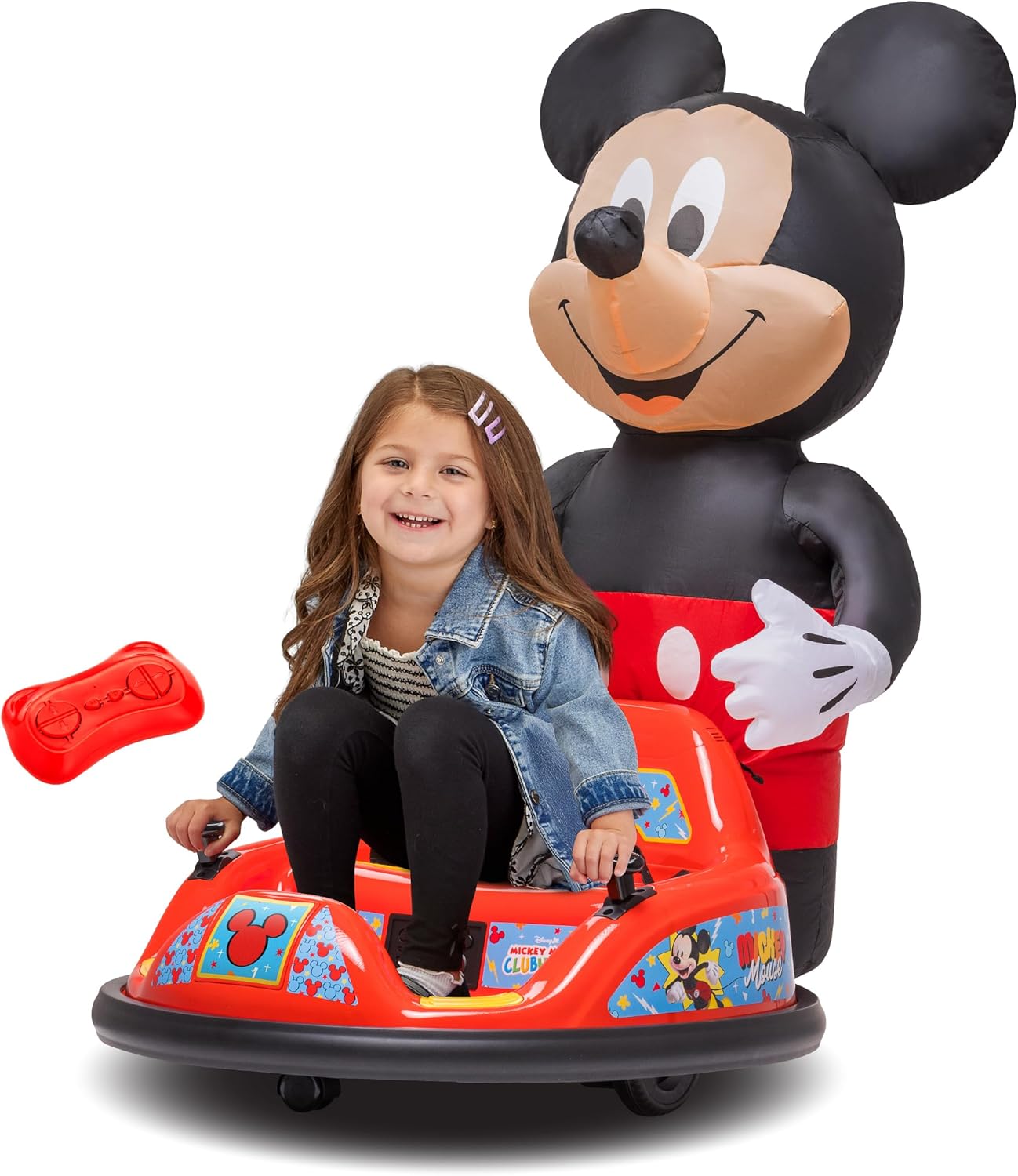 ImaginAir 6V Bumper Car with Auto-Inflated Mickey Mouse