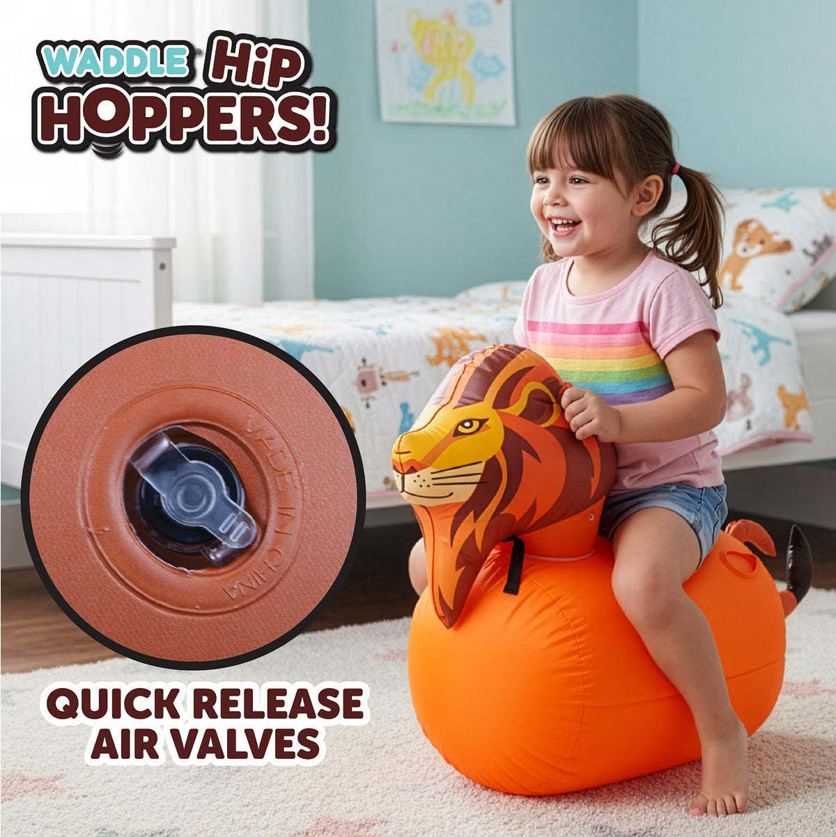 Waddle Large Hip Hopper Inflatable Bouncer, Ages 5+