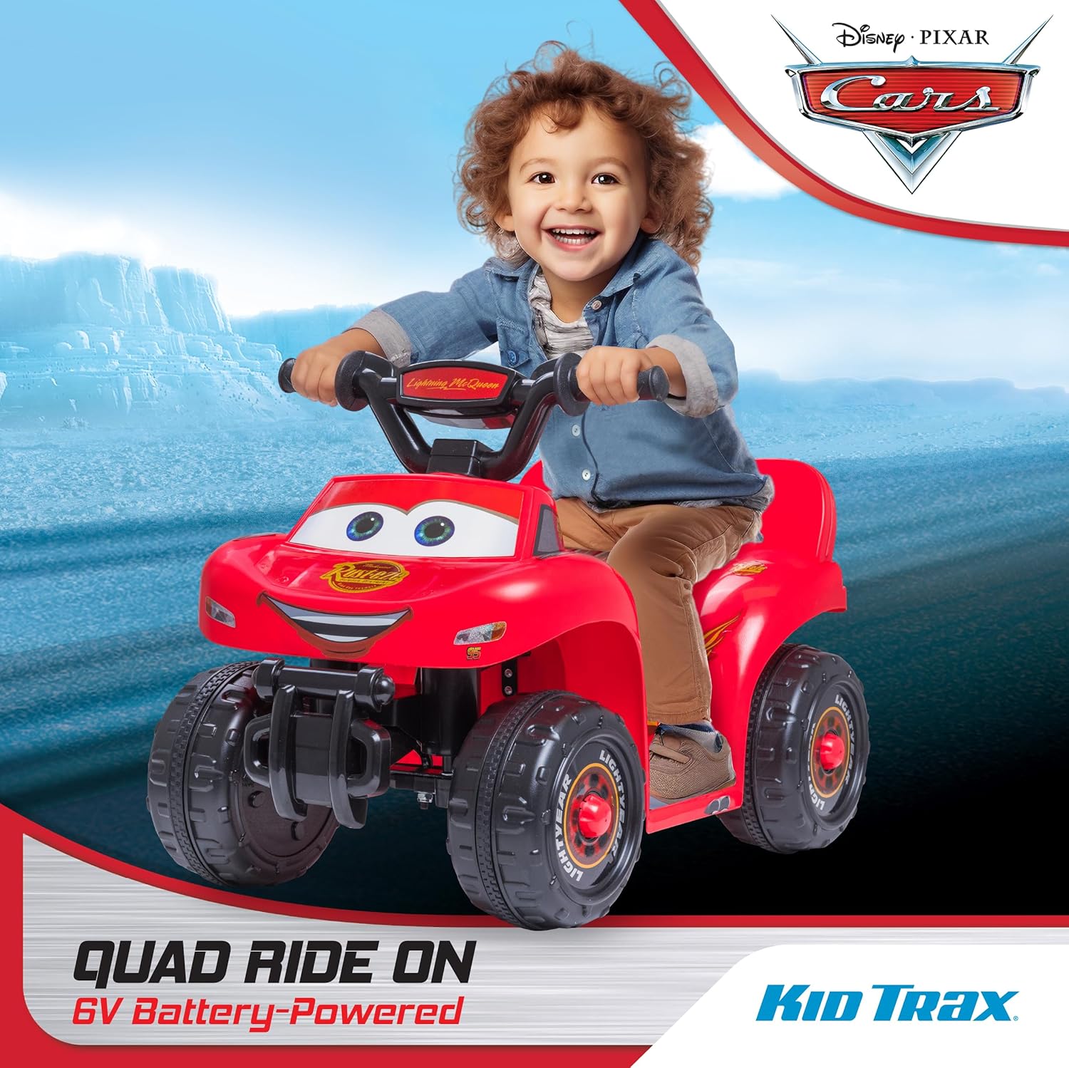 Disney 6V Cars Lightning McQueen Quad