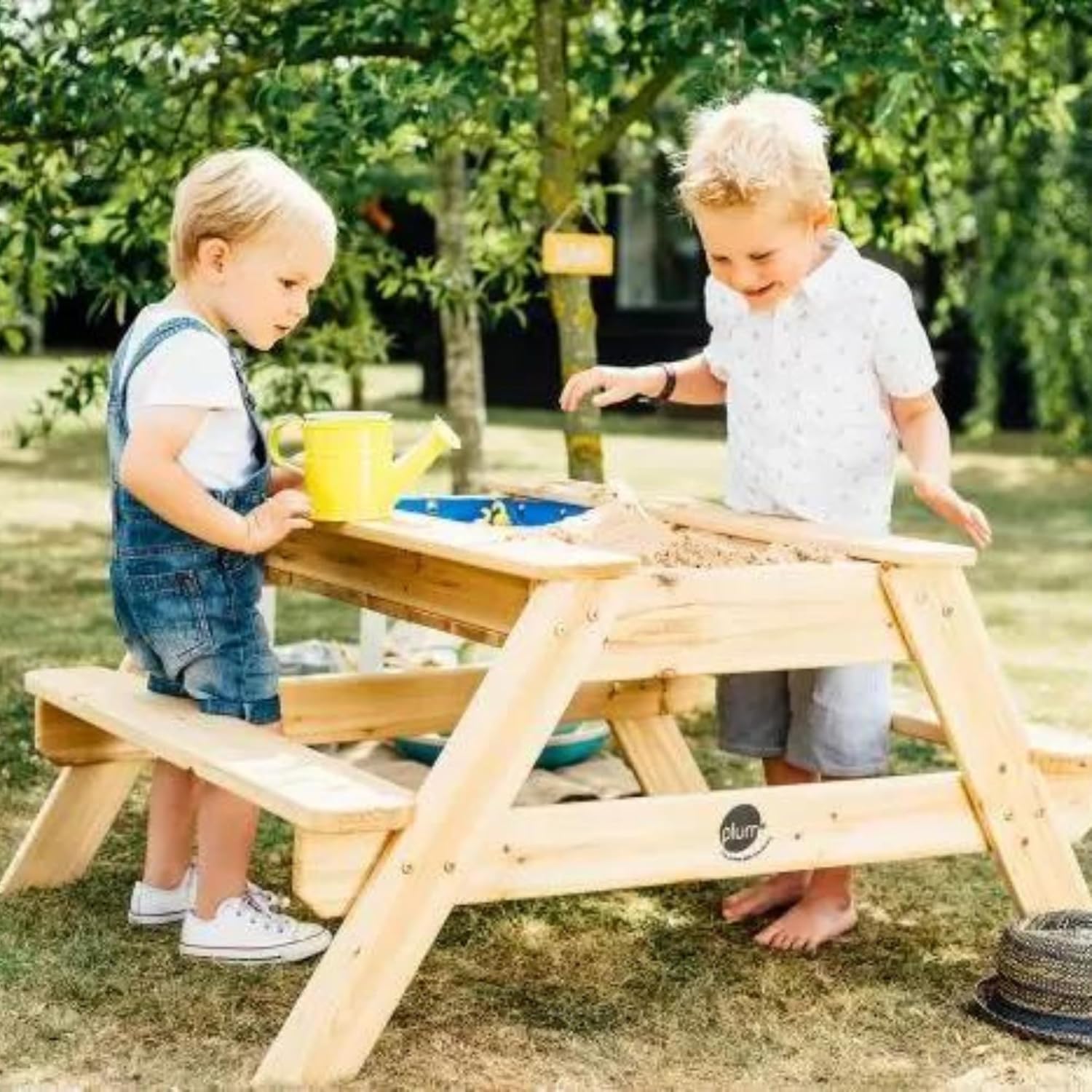 Plum® Surfside Wooden Sand and Water Picnic Table - Natural