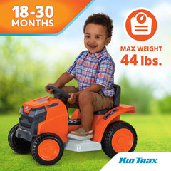 Kid Trax 6V Mow & Go Lawn Mower Orange