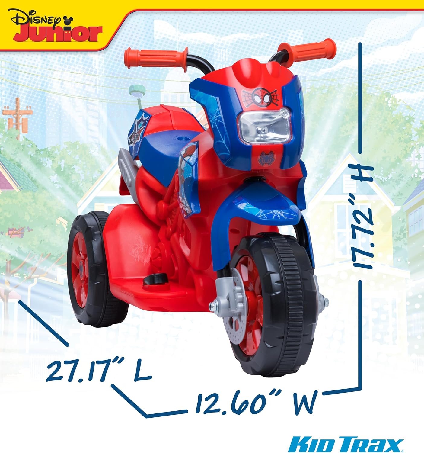Kid Trax 6V Marvel Spiderman Disney Junior Toddler Bike