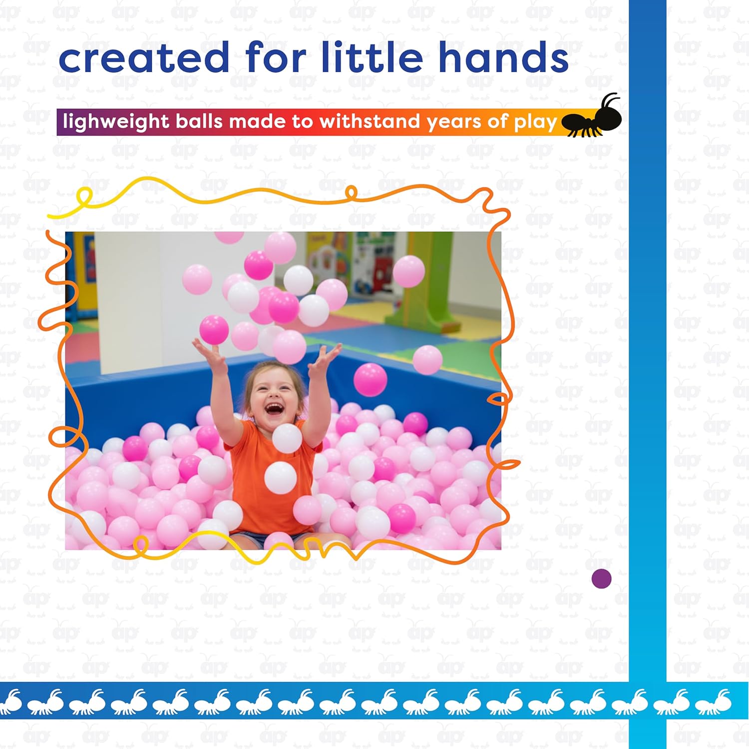 Antsy Pants 100 Ball Pit Balls, Non-Toxic Ball Pit for Toddlers 1-3
