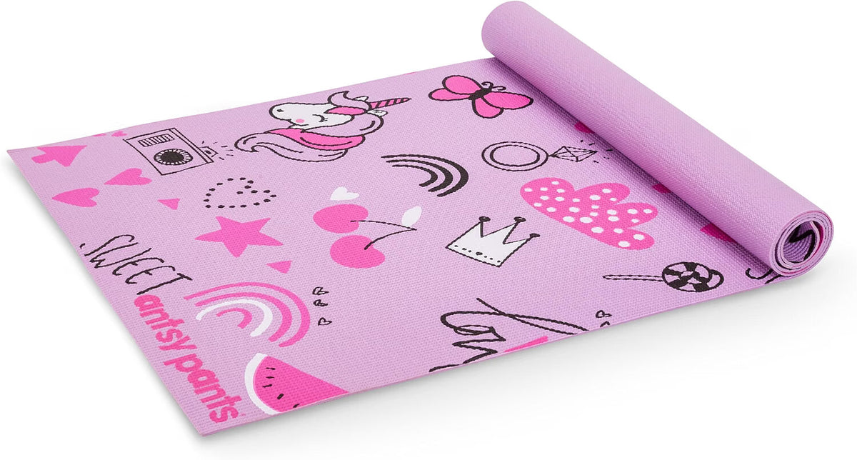 Antsy Pants Kids Yoga Mat, Non-Slip, 60" x 24", 3mm