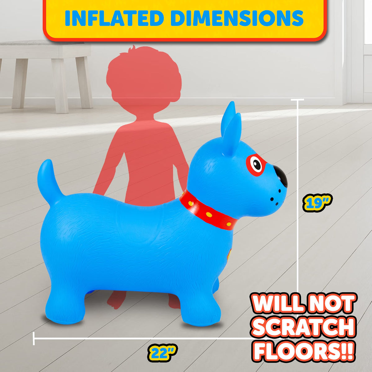 Waddle Bouncy Animal Hopper, Inflatable Riding Toy, Ages 2+