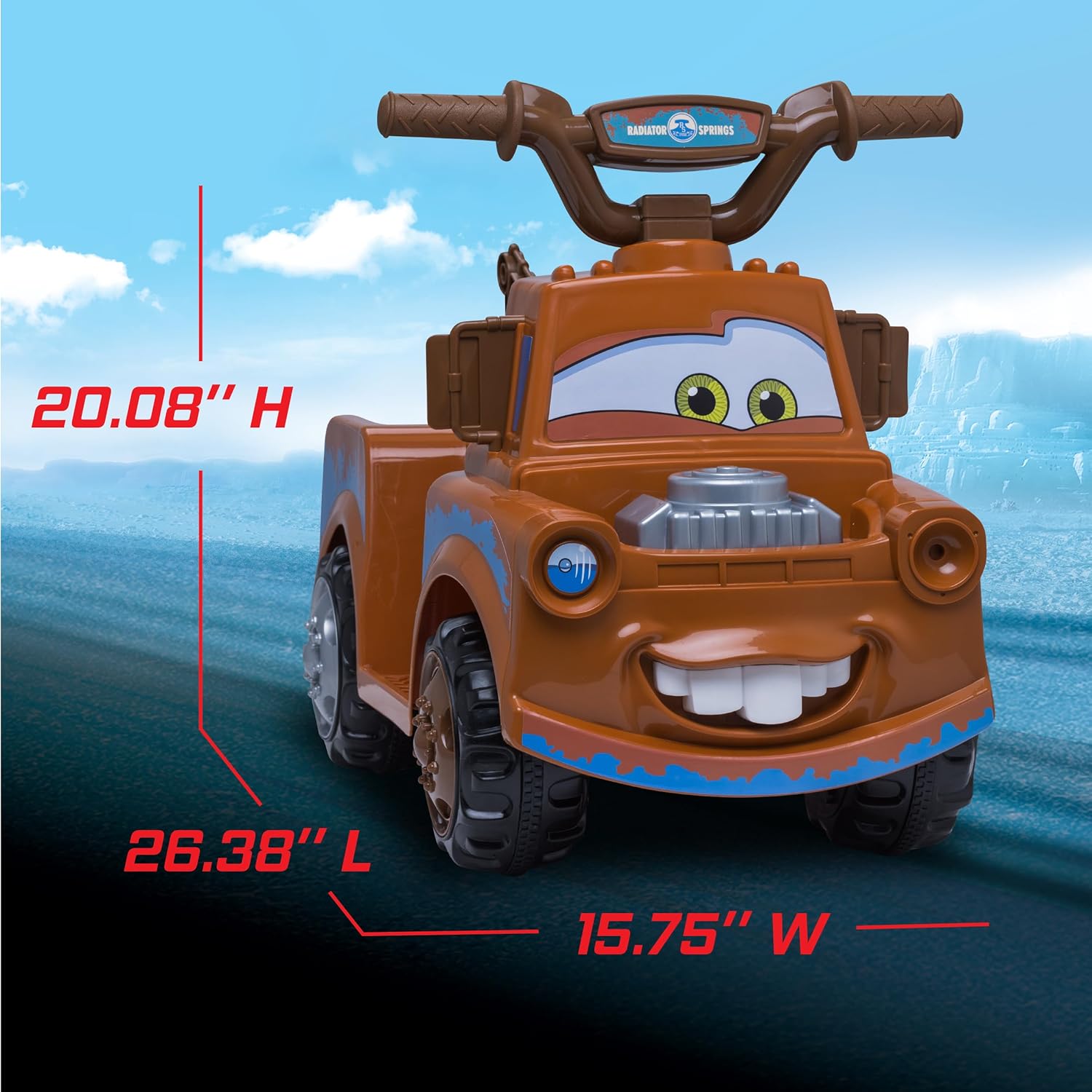 Kid Trax Toddler Disney Cars 3 Tow-Mater Electric Quad Ride-On
