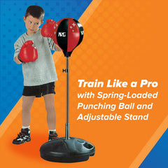 NSG Kids Freestanding Adjustable Height Boxing Set