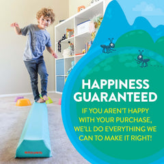 Balance Beam – Portable Gymnastics Beam, Gymnastics Equipment for Home with Anti-Slip Base, Lightweight/Extra Firm, Holds Up to 200lbs, Toddler to Adult Age