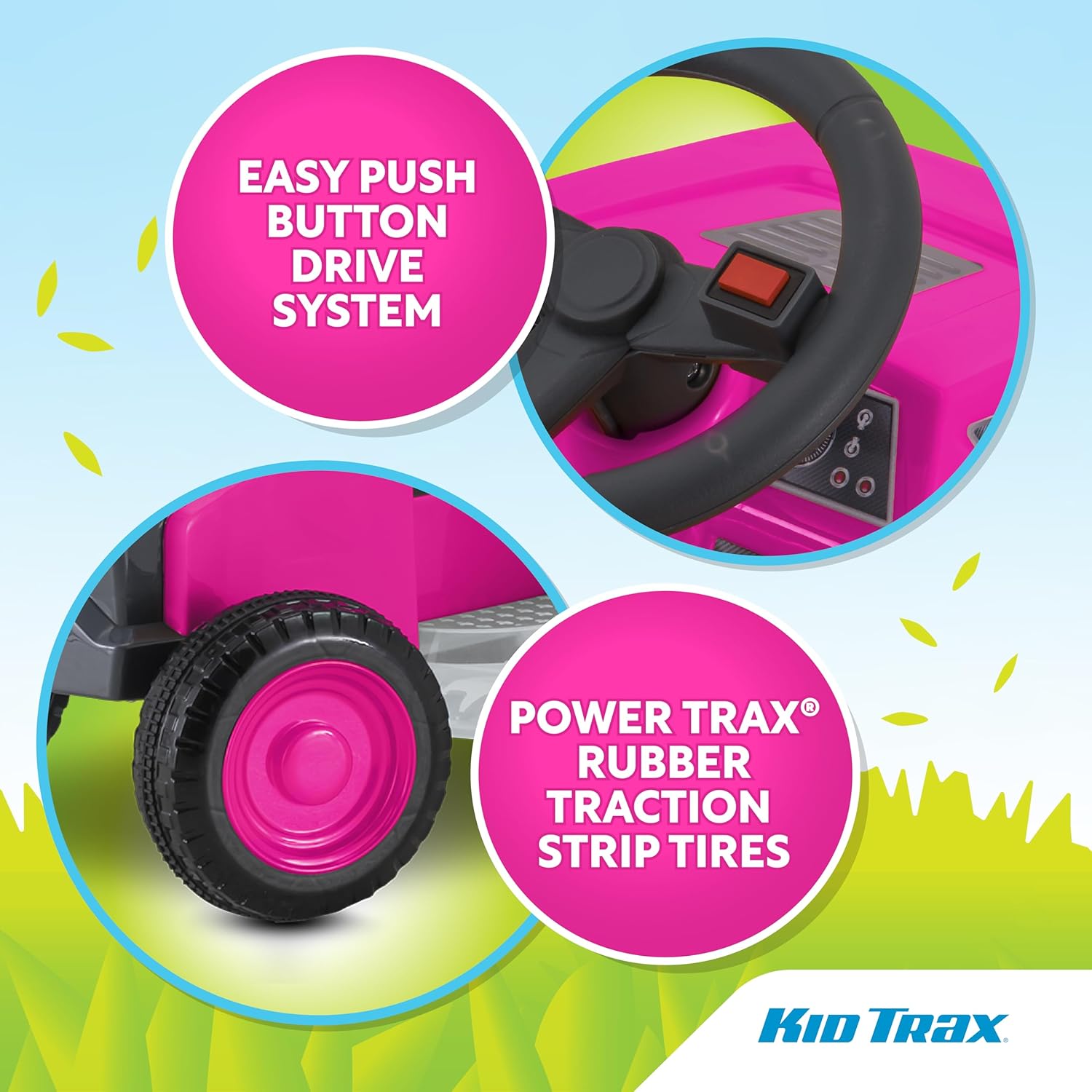 Kid Trax 6V Mow & Go Lawn Mower Orange
