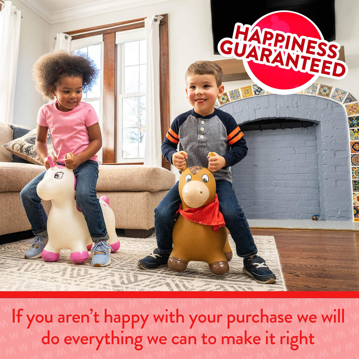 Waddle Bouncy Animal Hopper, Inflatable Riding Toy, Ages 2+