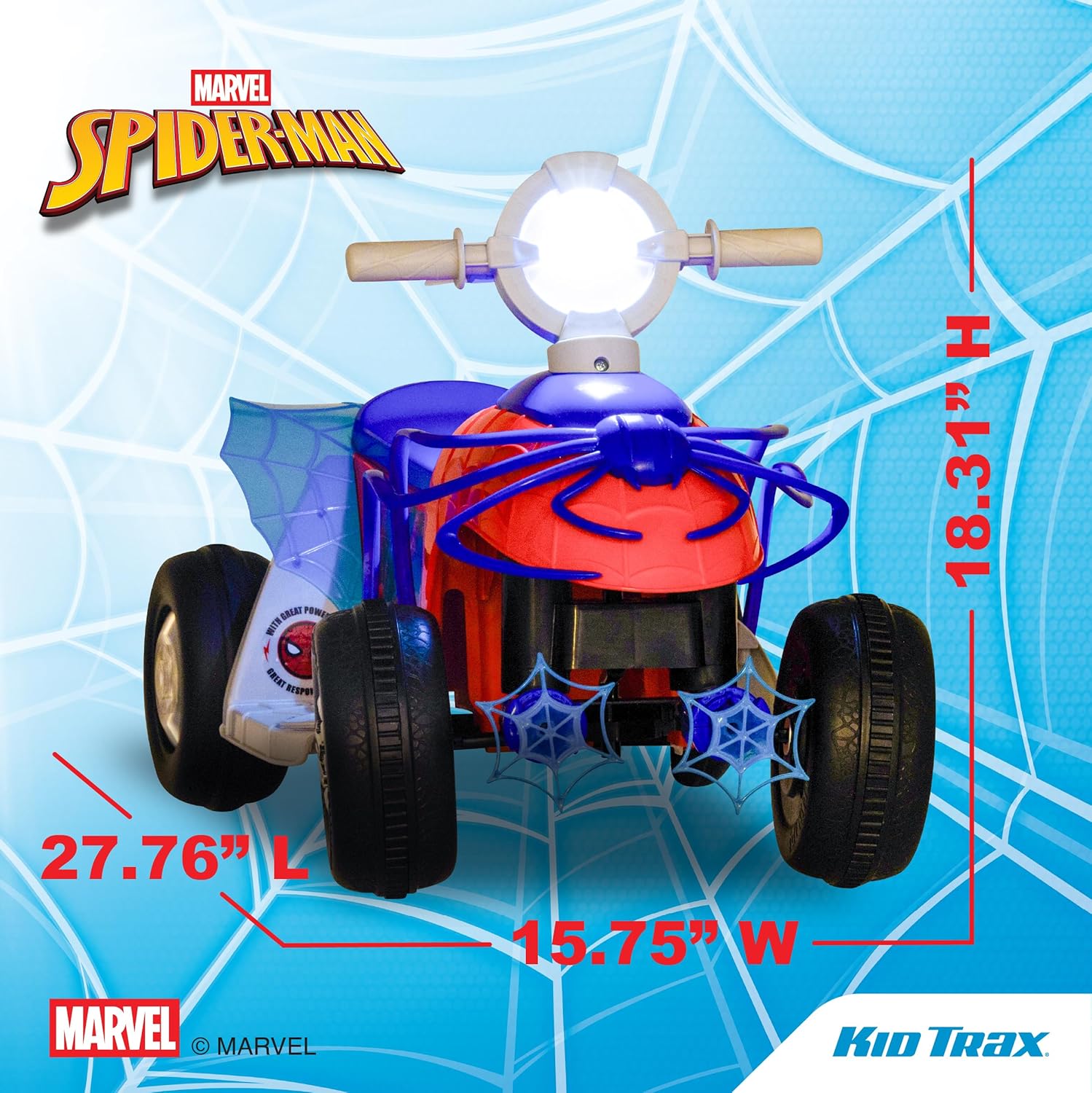 Kid Trax Toddler Marvel's Spider-Man Premium Toddler Quad Ride-On