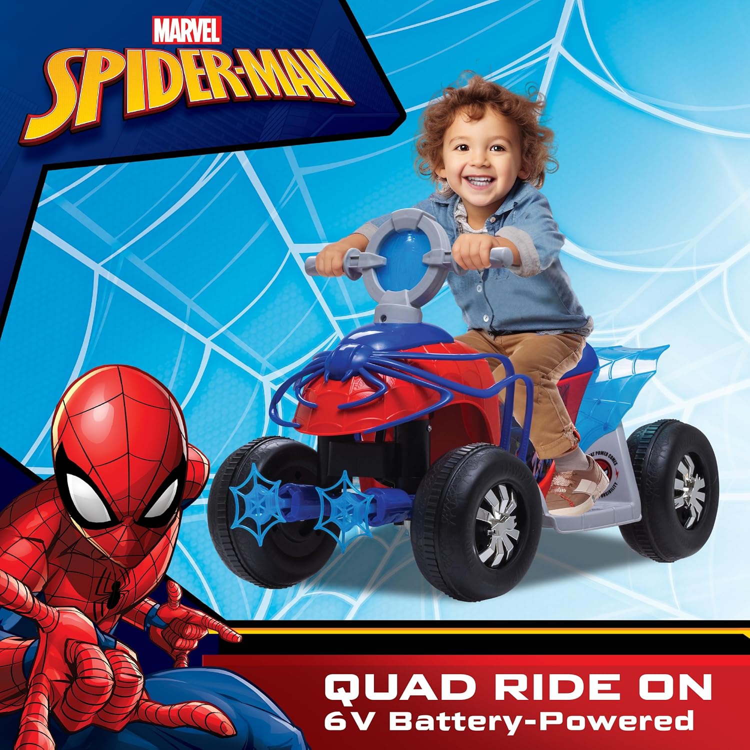 Kid Trax Toddler Marvel's Spider-Man Premium Toddler Quad Ride-On