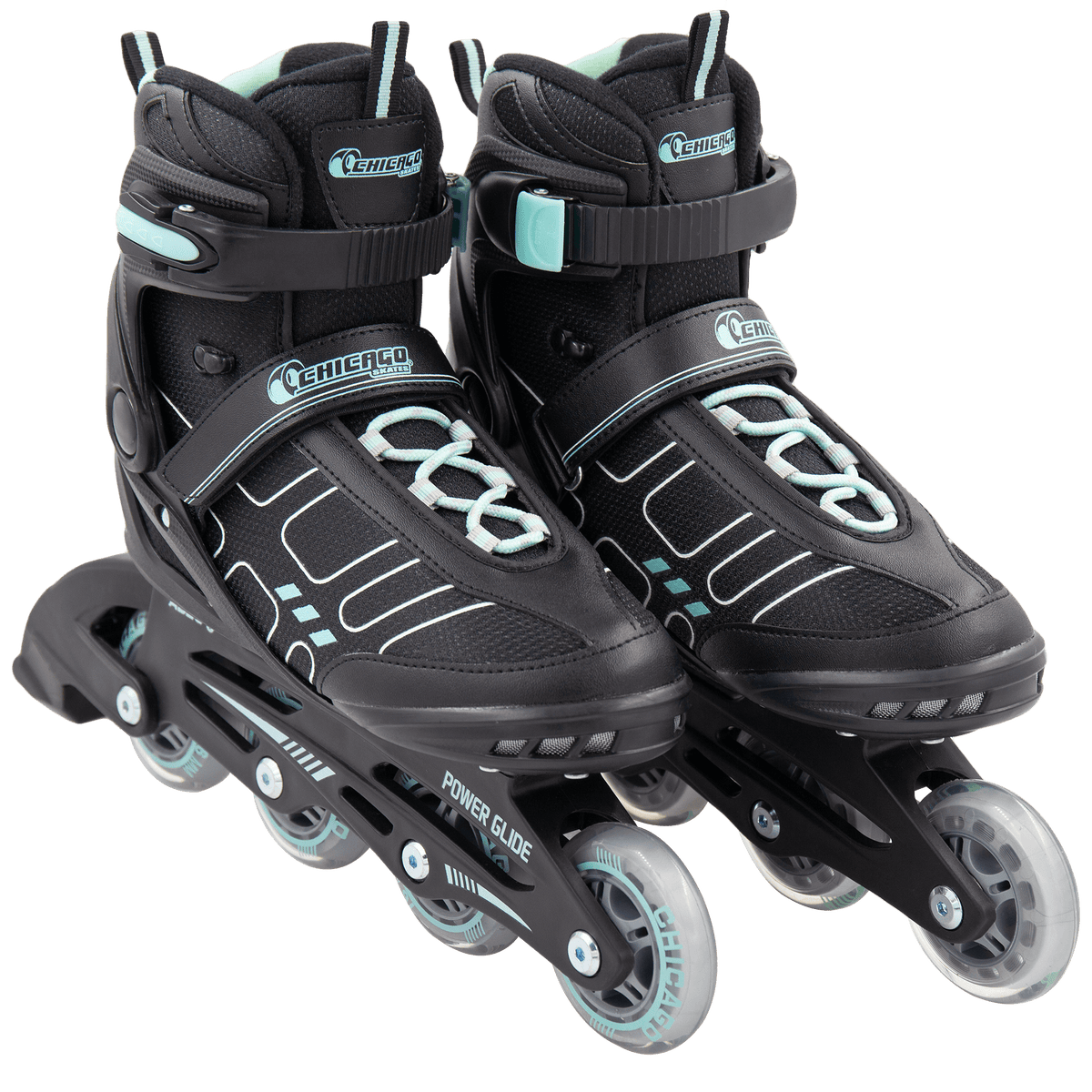 Chicago Adult Inline Skates Women's Black/Agua - NSG Products