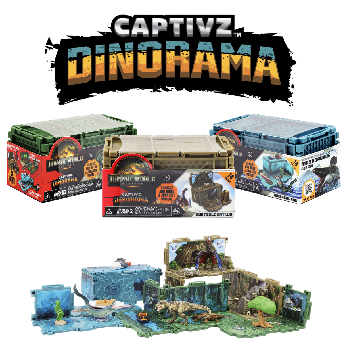 Jurassic World Dinorama Dinosaur Toys Playset for Kids Ages3+