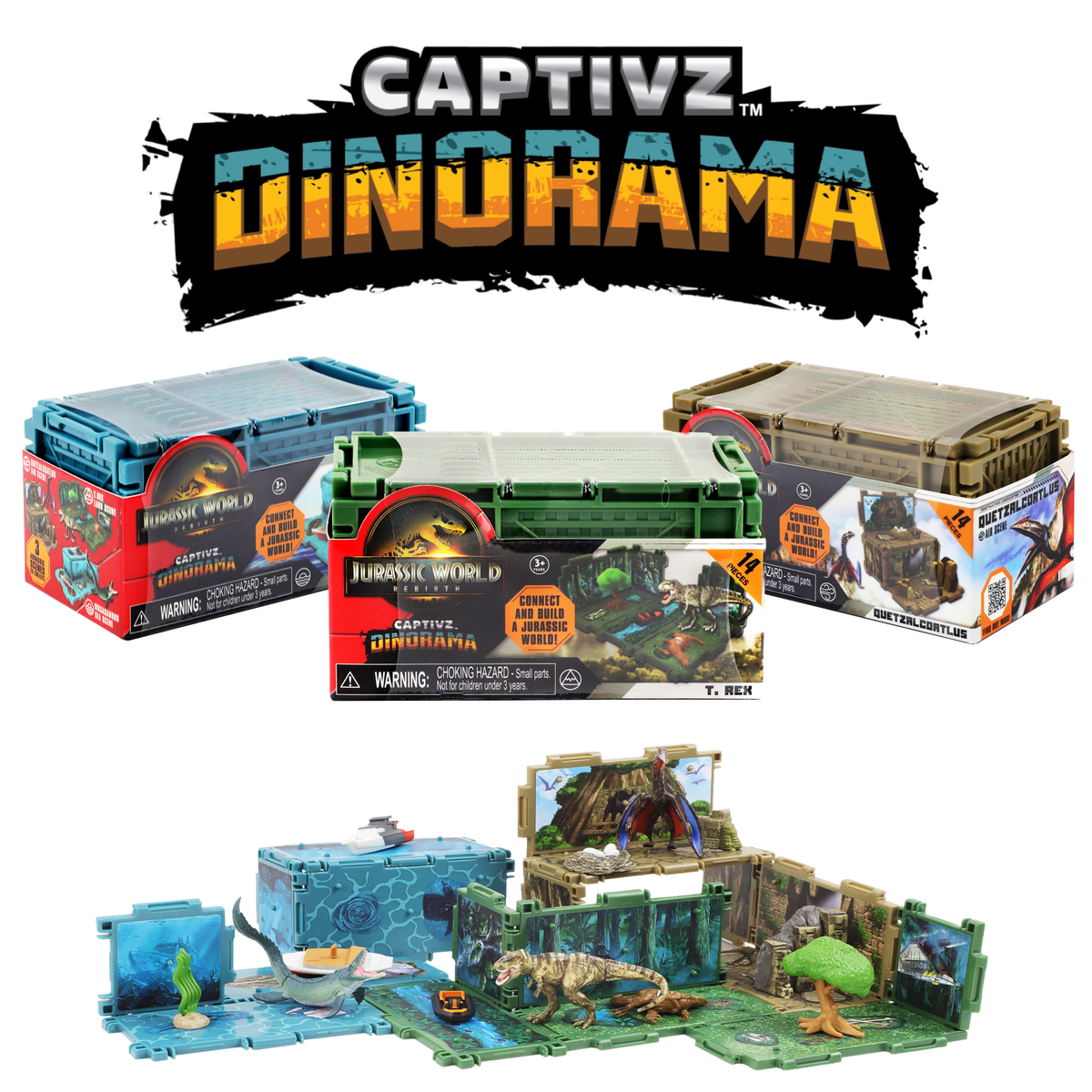 Jurassic World Dinorama Dinosaur Toys Playset for Kids Ages3+