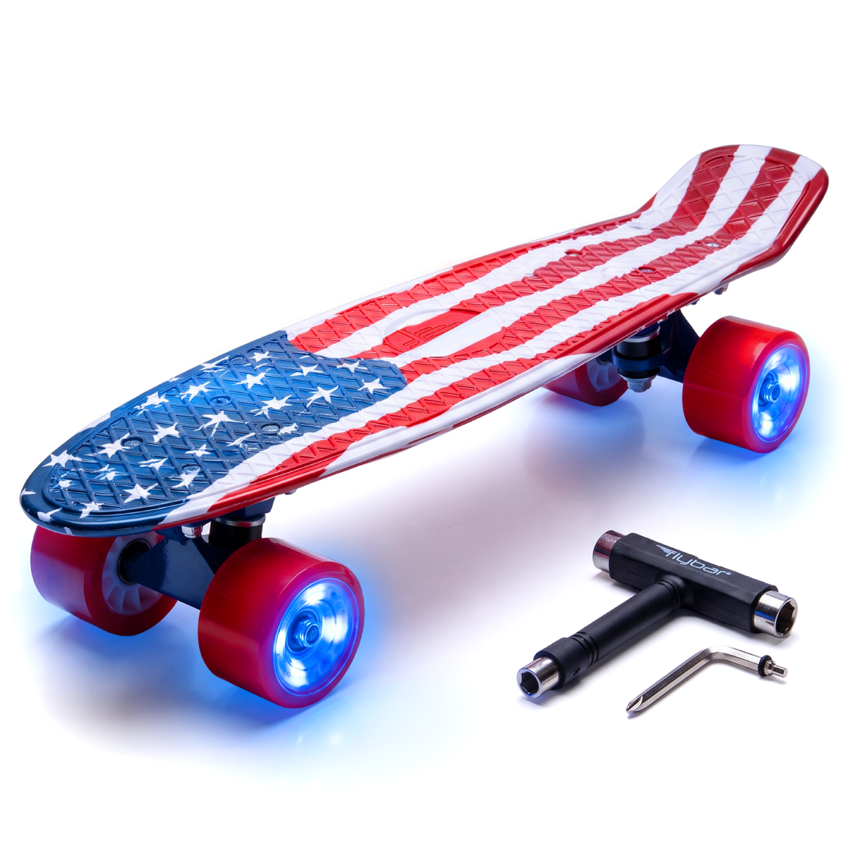 Flybar 22 Inch Kids Skateboard – Mini Cruiser Skateboards for Kids Ages 6-12, Outdoor Toys, Lightweight, Durable, Non-Slip Deck, ABEC-7 Bearings, Holds up to 175 lbs