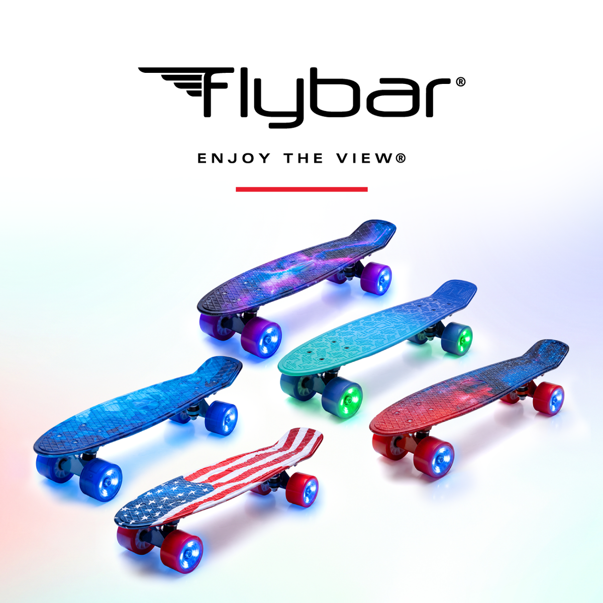 Flybar 22 Inch Kids Skateboard – Mini Cruiser Skateboards for Kids Ages 6-12, Outdoor Toys, Lightweight, Durable, Non-Slip Deck, ABEC-7 Bearings, Holds up to 175 lbs