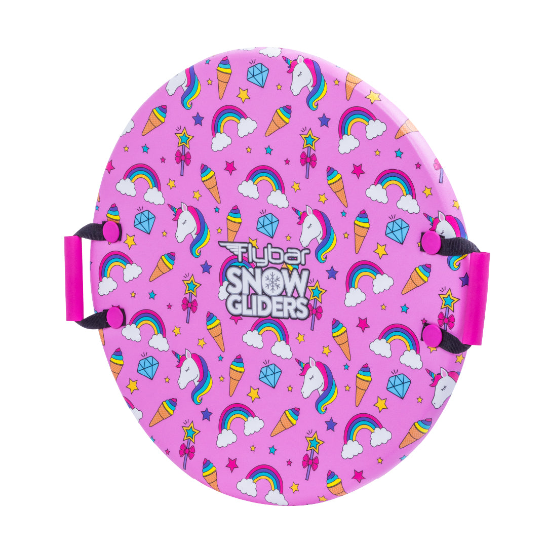 Flybar Kids 26” Foam Disc Snow Sled with Slick Bottom & PE Core Build, Holds Up To 110 Lbs