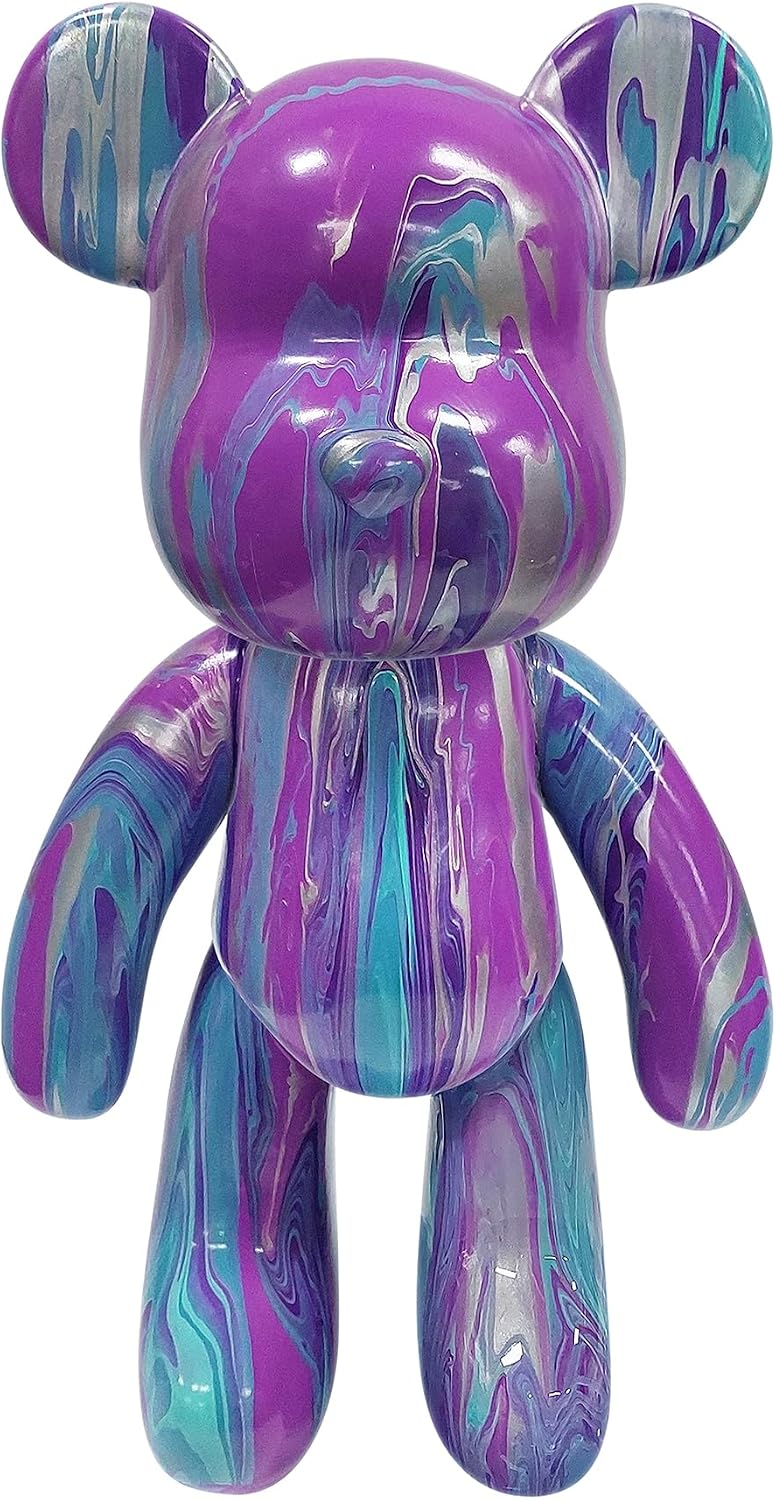 Pour Palz DIY Paint Pouring Kit - 1 XL Bear Figurine - Create Unique Marbled Art