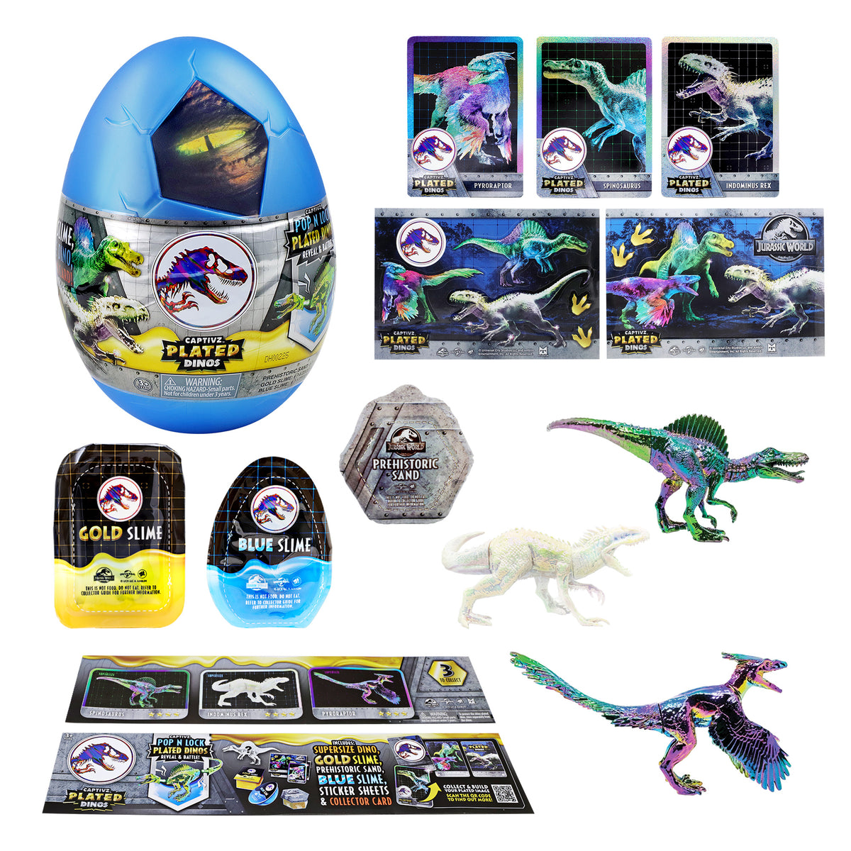 Jurassic World Captivz Surprise Egg Playset for Kids Ages 3+