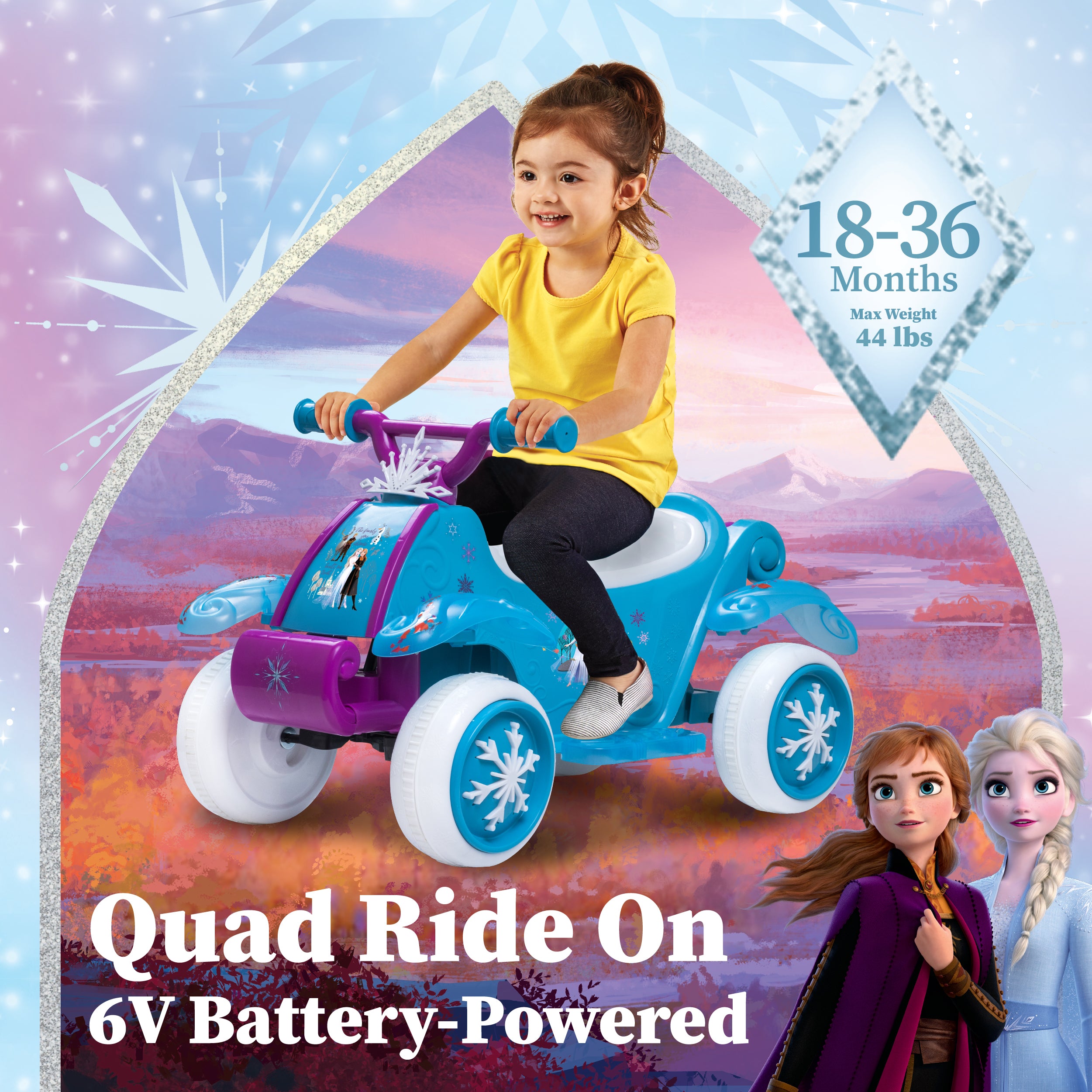 Kid Trax Toddler Disney Frozen 2 Electric Quad Ride On Toy