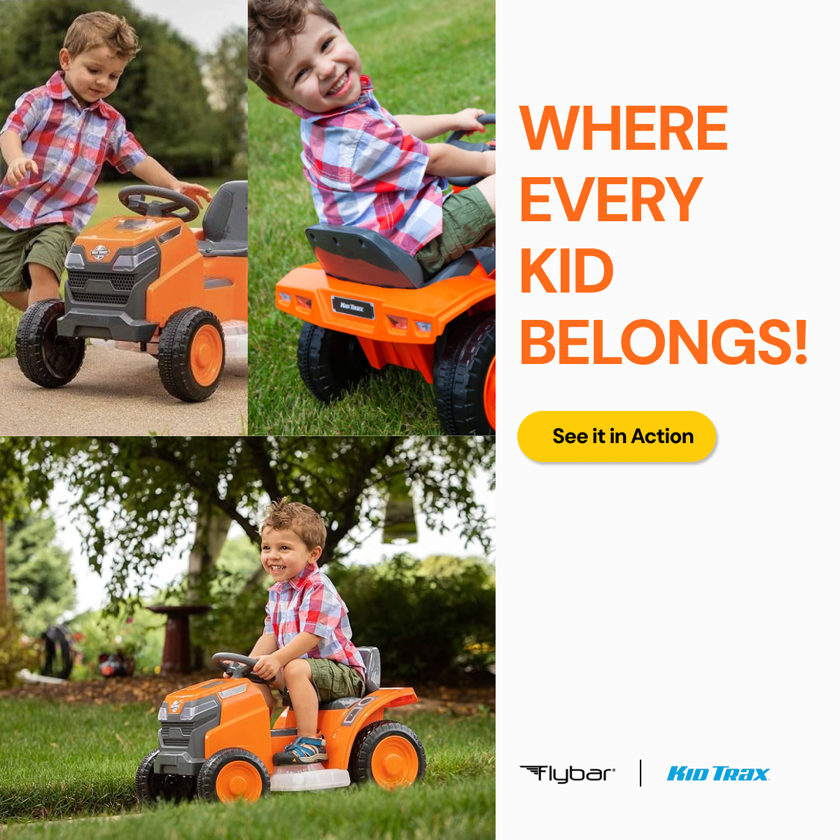 Kid Trax 6V Mow & Go Lawn Mower Orange - Test