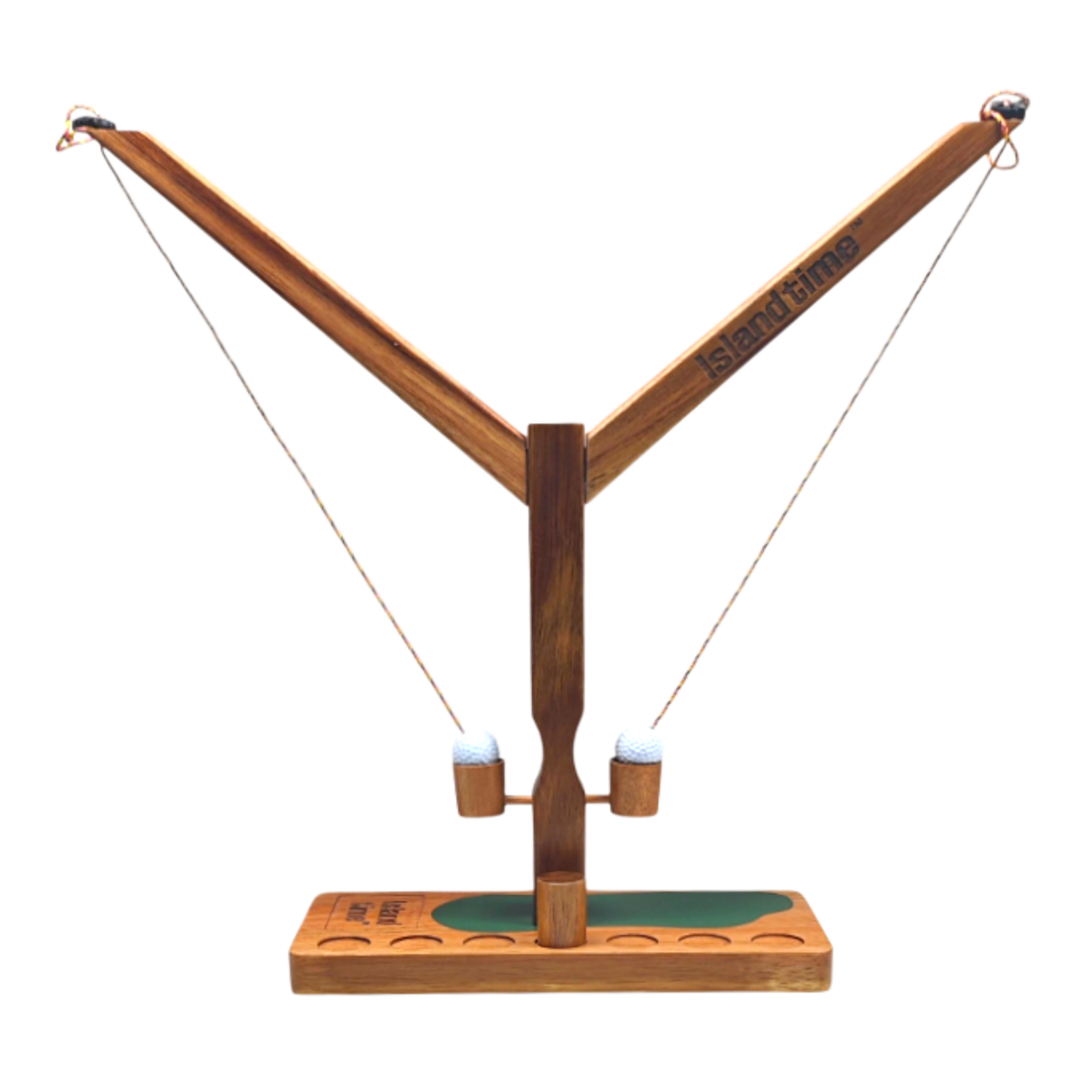 Island Time Sports Ring Toss Game - Outdoor Yard Beach Games for Adults and Family, Hook and Ring Games with String and Hooks for Indoor/Outdoor Use (2 Player Tabletop)