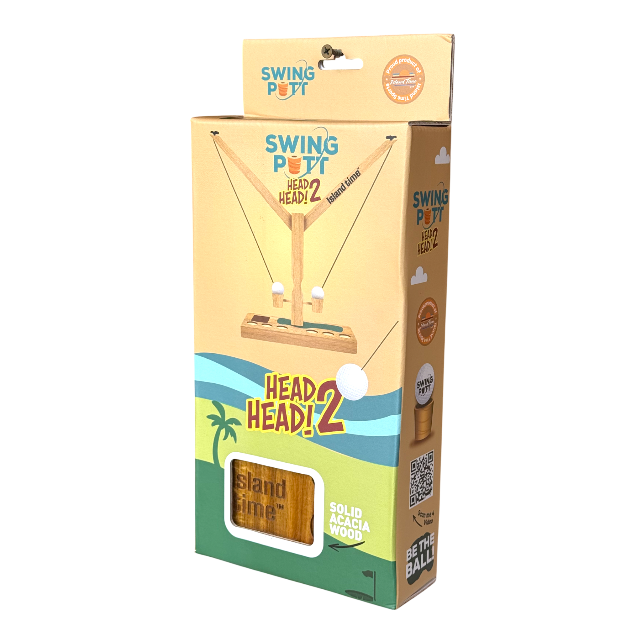 Island Time Sports Ring Toss Game - Outdoor Yard Beach Games for Adults and Family, Hook and Ring Games with String and Hooks for Indoor/Outdoor Use (2 Player Tabletop)