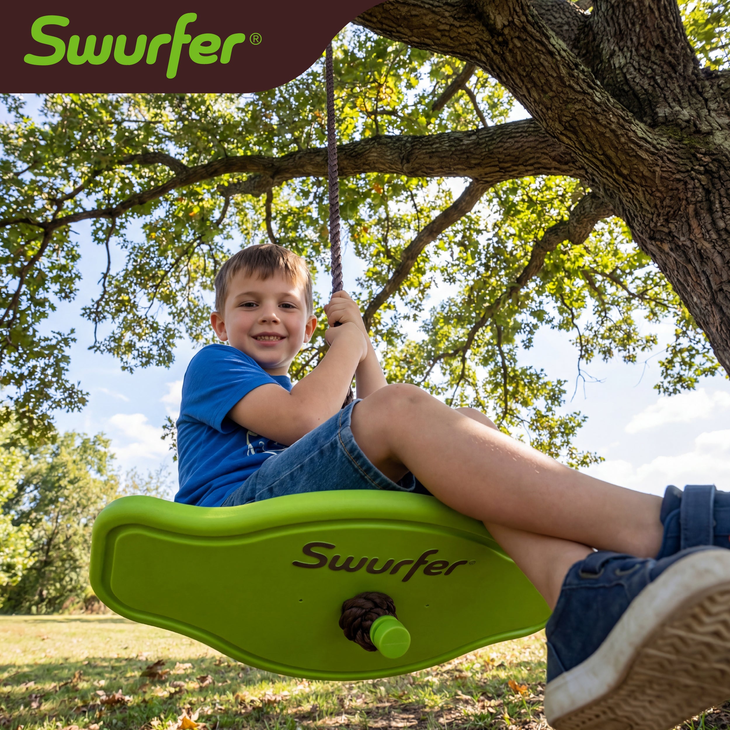 Swurfer Tree Swing - Plastic Swing Sets for Backyard, Outdoor Swing - Swingset Outdoor for Kids, Easy Installation