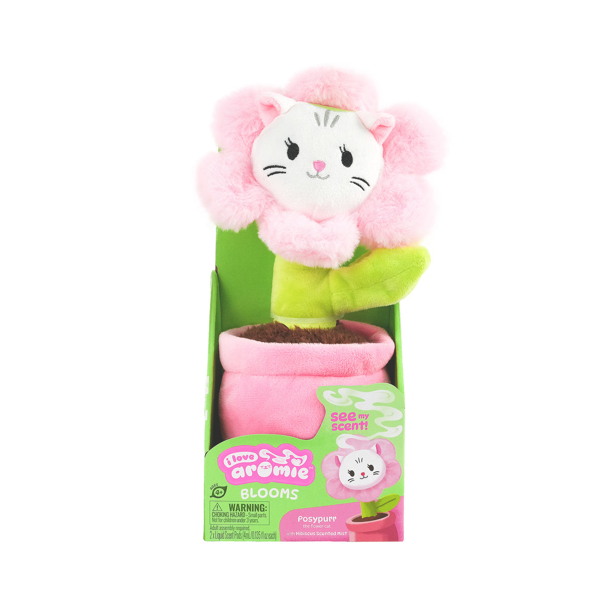 I love Aromie Blooms Potted Flower Stuffed Animal, Plush Toy with Visible Mist & Refillable Scent Pods